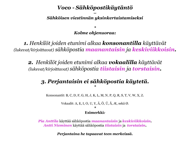 Voco - S&auml;hk&ouml;posti k&auml;yt&auml;nt&ouml;